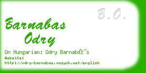barnabas odry business card